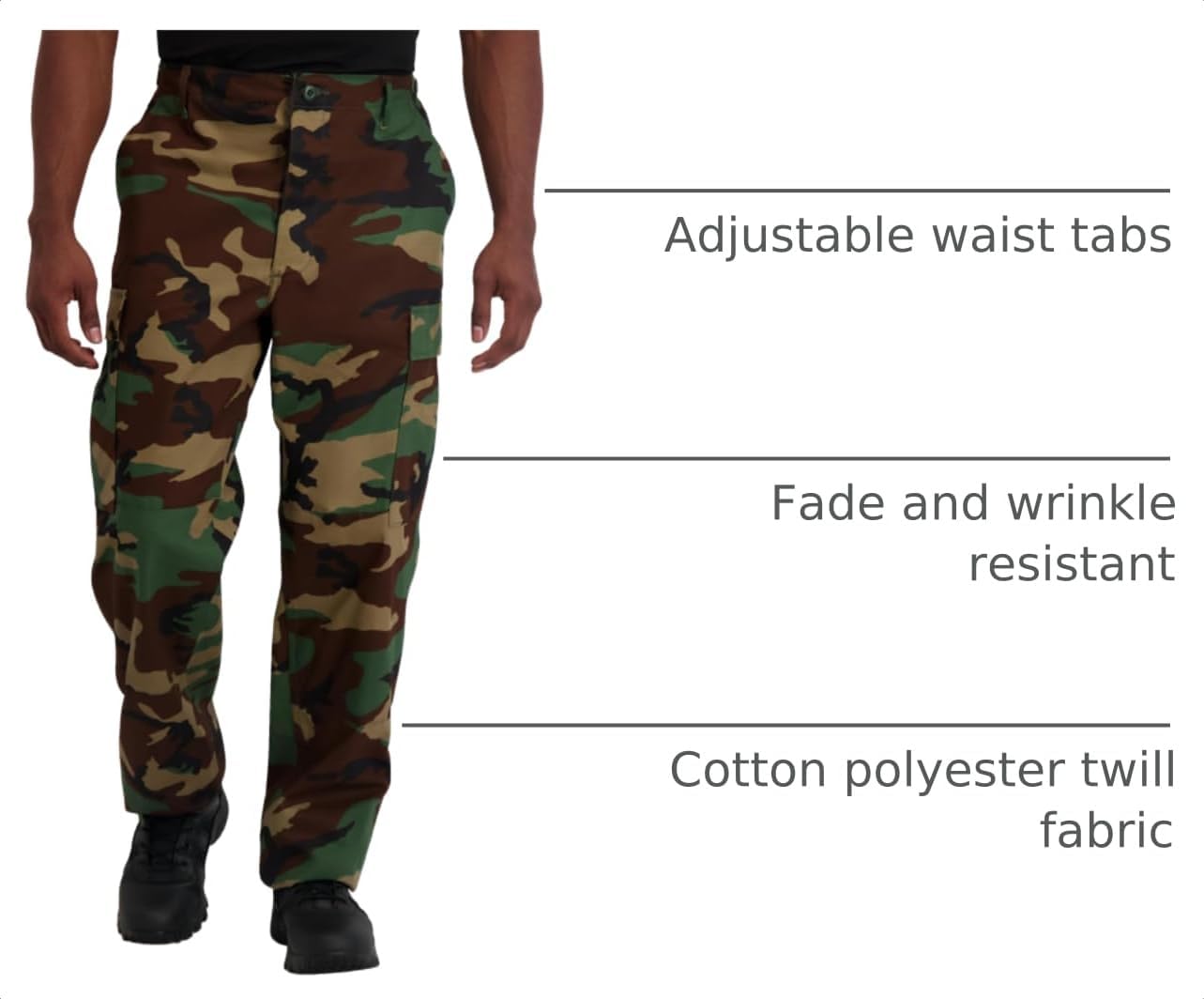 Propper BDU Trouser Button Fly - 100% Cotton Ripstop | Cotton Cargo Pants, Work Pant for Law Enforcement, First Responders