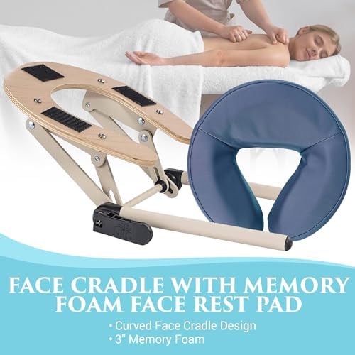 NRG Vedalux Portable Massage Table Package | Burgundy | Folding Lightweight Massage Bed | Professional Spa Table with Face Cradle, Hanging Armrest & Carrying Case