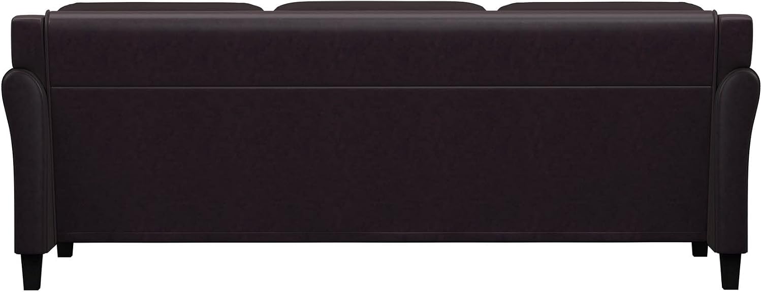 Studio Living Harrington 57.9" Loveseat, Transitional Modern, Pocket Coil Comfort, Easy Assembly, Microfiber Fabric, Dark Grey