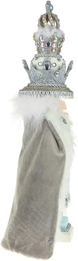 Kurt S. Adler 18-Inch Hollywood White Fur King Nutcracker, Multicolor