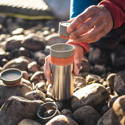 WACACO Pipamoka Portable Coffee Maker, Coffee brewer, All-in-one Vacuum Pressured，Insulated Travel Mug, Hand Powered and Filter Pressure Brewer
