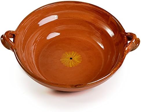 Mexican Clay Unlidded Cazuela, Large, Terracotta, 3 Quarts