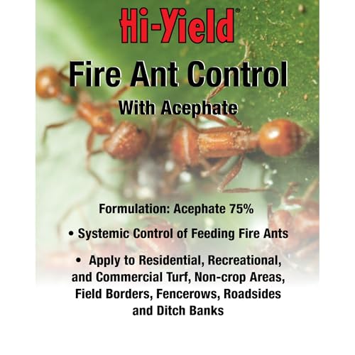 Hi-Yield (33033) Fire Ant Control with Acephate (8 oz.) | Acephate 75% soluble - Contact & systemic fire ant control, kills queen & mound