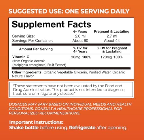 Mega Premium Liquid Multivitamin | Natural Immune Support Vitamin w/ 1333% Vitamin C, 200% D3, Zinc + 20 Vitamins, 70 Minerals, & 21 Amino Acids | Sugar Free | Orange Flavor | 98% Absorption | 32 Serv