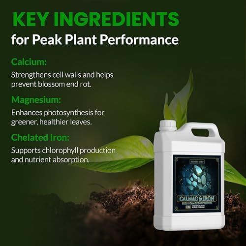 Humboldts Secret CalMag & Iron | Calcium, Magnesium & Chelated Iron Nutrient Fertilizer | Hydroponic Supplies for Vegetative & Flowering Growth in Soil, Coco, Hydroponics or RO Water | 1 Gallon