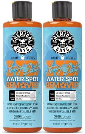 Chemical Guys, Heavy Duty Water Spot Remover Gel for Glass & Paint, 16 oz | Thick gel clings to glass and panels to tackle hard water stains and mineral marks, prepping for wax or ceramic