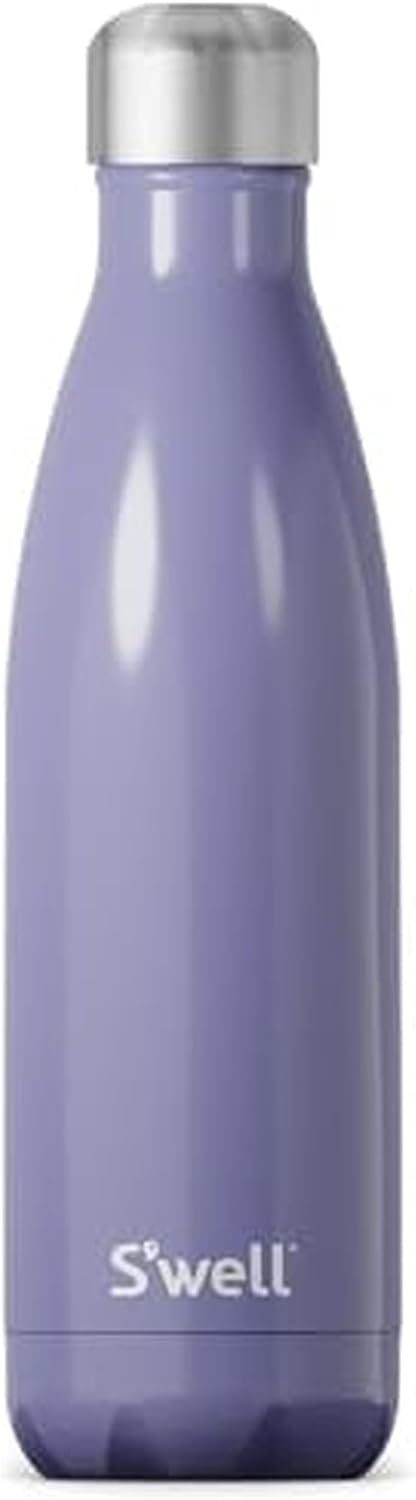 S'well Stainless Steel Water Bottle, 17oz, Blue Suede, Triple-Layered Vacuum Insulated Containers Keeps Drinks Cold for 36 Hours and Hot for 18, BPA Free, Perfect for On the Go