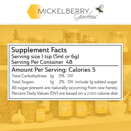 Mickelberry Gardens Fire Cider Apple Cider Vinegar Honey Tonic 8oz | Apple Cider Vinegar Honey Tonic with Organic Turmeric Root, Ginger Root & Dandelion, Natural Digestion & Immune Support