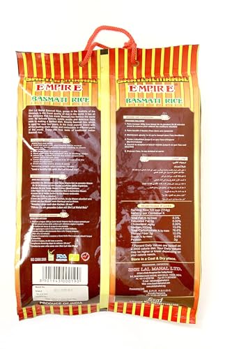 SHRILALMAHAL Empire Basmati Rice (Most Premium), 10 lbs / 180 oz