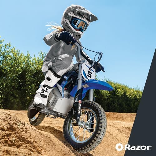 Razor MX350 Dirt Rocket Kids Ride On High-Torque 24V Electric Toy Motocross Motorcycle Dirt Bike