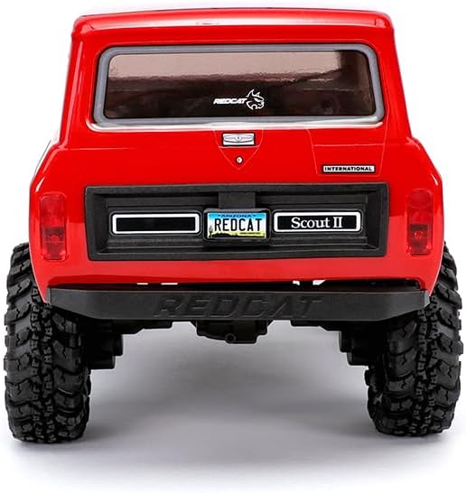 Redcat Racing Ascent-18 Scout II Brushless, 1/18 Scale RC Crawler, 4WD Remote Control Car, Aluminum Chassis, Red/Gold Dust