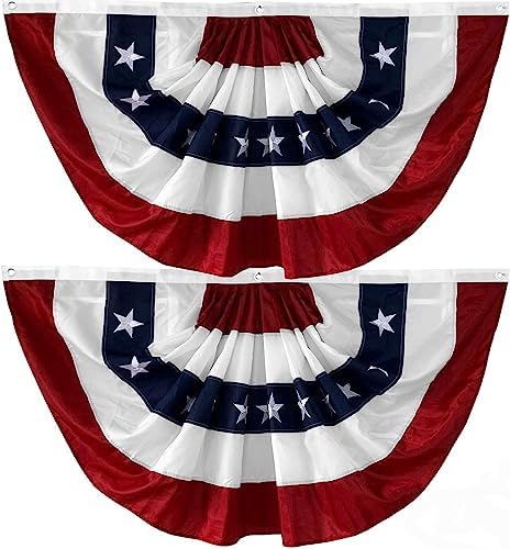 American Flag 4x6 FT, US Flags with Embroidered Stars, Sewn Stripes, Brass Grommets, Durable USA Flag for Outdoor