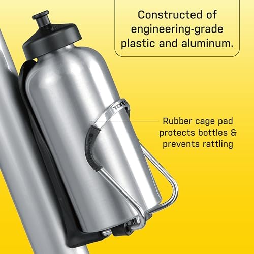 Topeak Modula Cage II Adjustable Water Bottle Holder – Fits 63–74mm (2.5”–2.9”), Aluminum & Plastic Build, Quick Button Adjustment