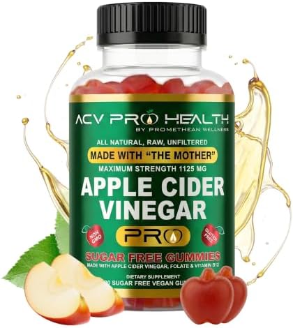 ACV with Sugar Makes No Sense! Apple Cider Vinegar Gummies Sugar Free Low Carb Advanced Keto Acv Gummies Keto Gummy Detox Cleanse (90 Count)
