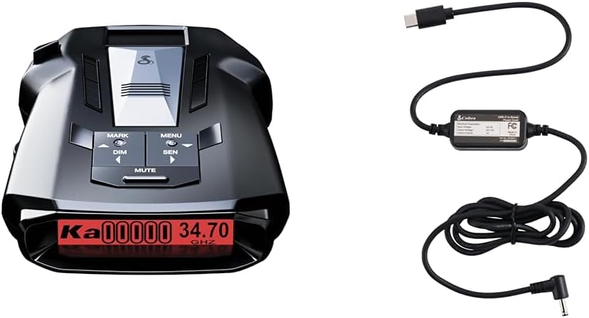 Cobra RAD 480i Laser Radar Detector, Long Range Detection, Bluetooth, Black