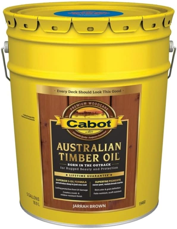 5 gal Cabot 19460 Jarrah Brown Australian Timber Oil Water Reducible