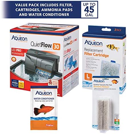 Aqueon Aquarium Filter Kit w/Media (4 Month Supply), Up to 45 Gallons
