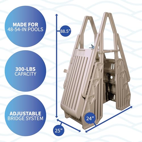 Blue Wave Neptune A-Frame Entry System for Above Ground Pools - Taupe