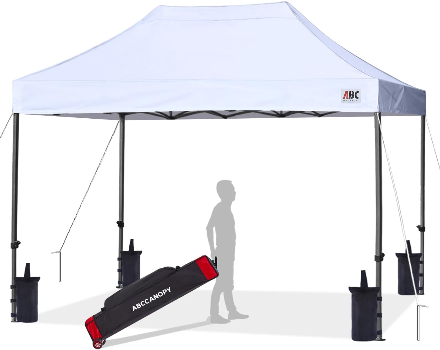 ABCCANOPY Patio Pop Up Canopy Tent 10x10 Commercial-Series (Black)