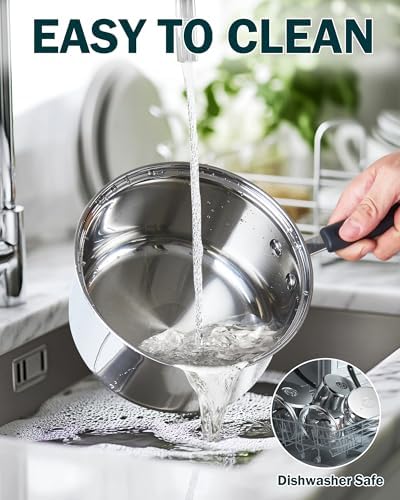 Cook N Home Double Boiler Set 1.5 Qt Insert & 2 Qt Stainless Steel Saucepan