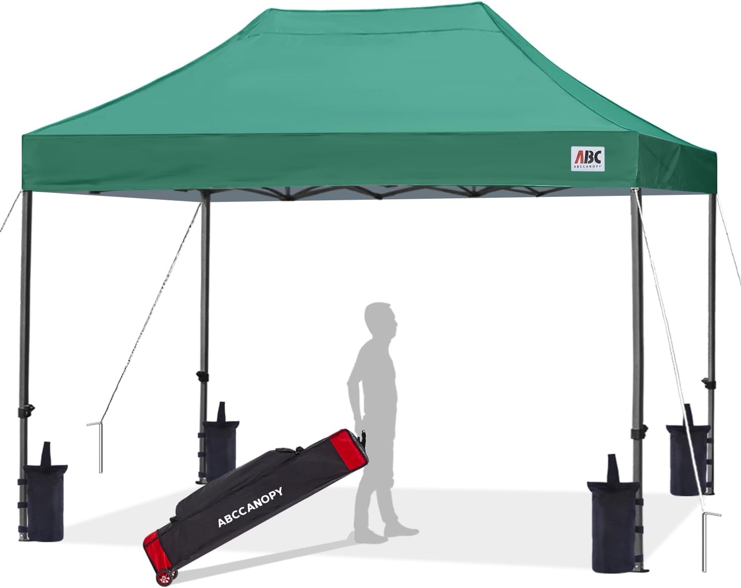 ABCCANOPY Patio Pop Up Canopy Tent 10x10 Commercial-Series (Black)