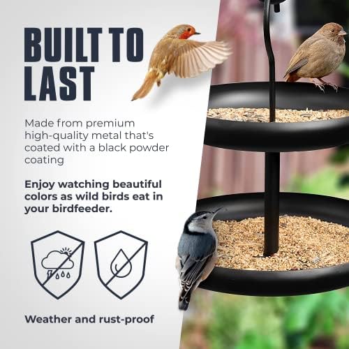 Monarch Abode Hanging Hummingbird Feeders for Outdoors – Single Handcrafted Hanging Glass Hummingbird Feeder with Red Bowl & Perch