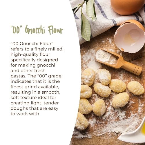 00 Antimo Caputo Pasta & Gnocchi Flour 5 Lb Repack- Italian Double Zero Grain Type - Extracted Wheat Blend - All Natural for Pasta Fresca Dough (5LB