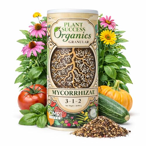 Mycorrhizal Fungi Plus Starter Fertilizer for Plants, Made in The USA, Plant Success Organics, Root Stimulator, Treats 480 Plants