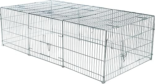 Trixie Rabbit Cage - 34 cu. ft., Outdoor Pen Extends Rabbit Hutch and Chicken Coops, Ideal for Small Animals, Bunny, Guinea Pigs, Chickens