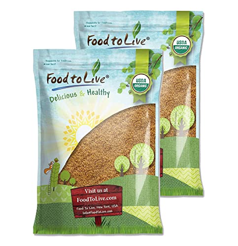 Food to Live Organic Golden Flax Seeds, 4 Pounds – Whole Raw, Non-GMO, Kosher, Vegan, Bulk. Rich in Omega-3 Fatty Acids, Protein, Dietary Fiber. Great for Smoothies, Salads, Granola, & Baked Goods.