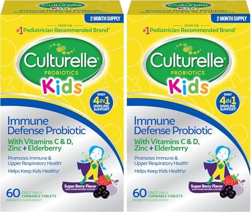 Culturelle Kids Daily Immune Defense Probiotic Chewables, Ages 3+, 30 Count
