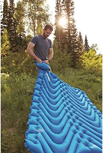 KLYMIT Double V Inflatable Sleeping Pad | Thick, Lightweight, Easy to Inflate, Foldable Air Bed Mattress for Camping & Backpacking