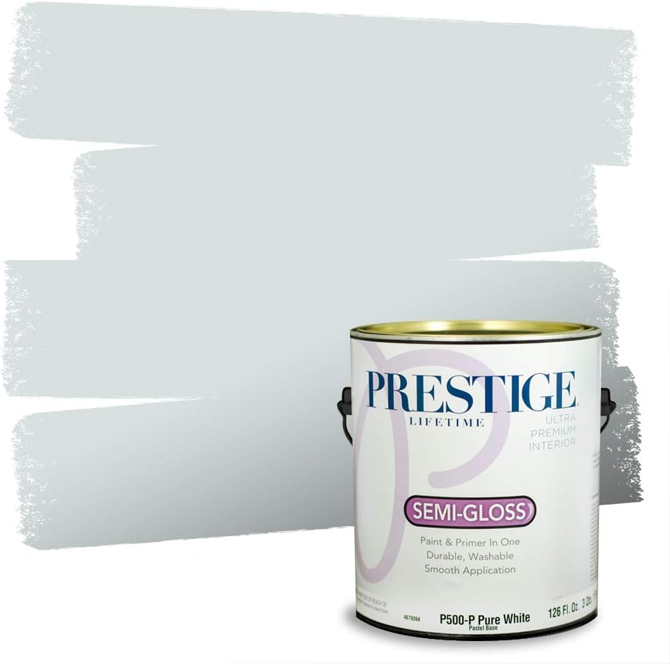 PRESTIGE Paints E100-T-SW6241 Exterior Paint and Primer in One, 1-Gallon, Flat, Comparable Match of Sherwin Williams Aleutian, 1 Gallon, SW18-Aleutian