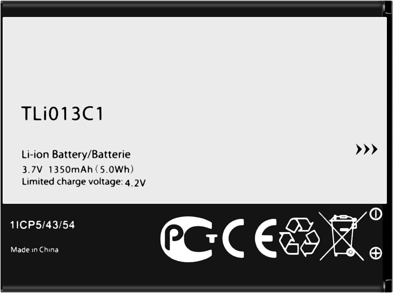 Battery TLi013C1 for TracFone Alcatel My Flip Myflip A405DL Replacement