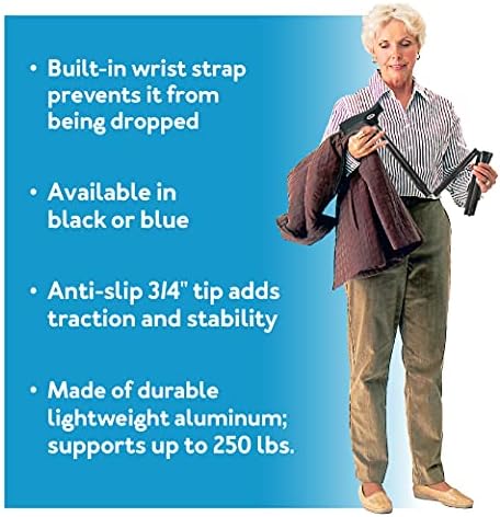 Carex Soft Grip Folding Cane - Foldable Walking Cane For Men and Women - Adjustable Height (33"-37"), Anti-Slip Rubber Tip, Soft Derby Style Ergonomic Handle, Black Cane