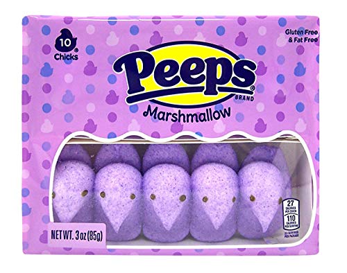 Peeps Marshmallow Candy, Chicks Variety Pack, 4 Packs, 40 Chickens Total, Multi-Colored