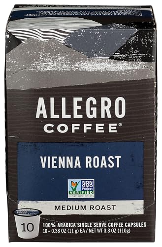 Allegro Coffee, Coffee Breakfast Blend Pods Organic 10 Count, 3.8 Ounce