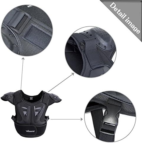 Webetop Kids Dirt Bike Chest Protector Motocross Adjustable Youth Chest Protector Shock-Resistant Dirt Bike Gear for ATV, Cycling | Youth Riding Gear, Adjustable Fit, Lightweight Design, Multi-Sport Use, Growth-Friendly Wear, Easy On and Off
