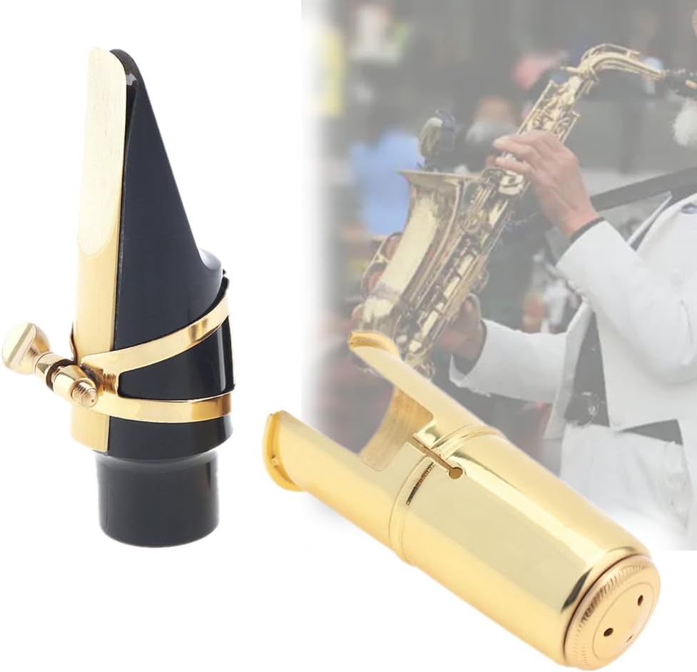 Alto Saxophone Mouthpiece Protective Cap, Woodwinds Alto Sax Saxophone Mouthpiece Cap (Gold)