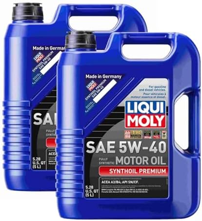 Liqui Moly 2041 Premium 5W-40 Synthetic Motor Oil 5 Liter (2 Pack)