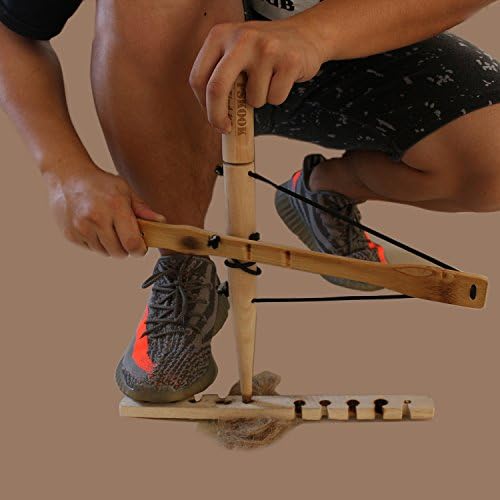 Bow Drill Kit Fire Starter, Primitive Wood, Survival Practice Friction Fire Tool for Scout Outdoor Activity Teaching, Outward Bound Training, Wildness Survival Beginner