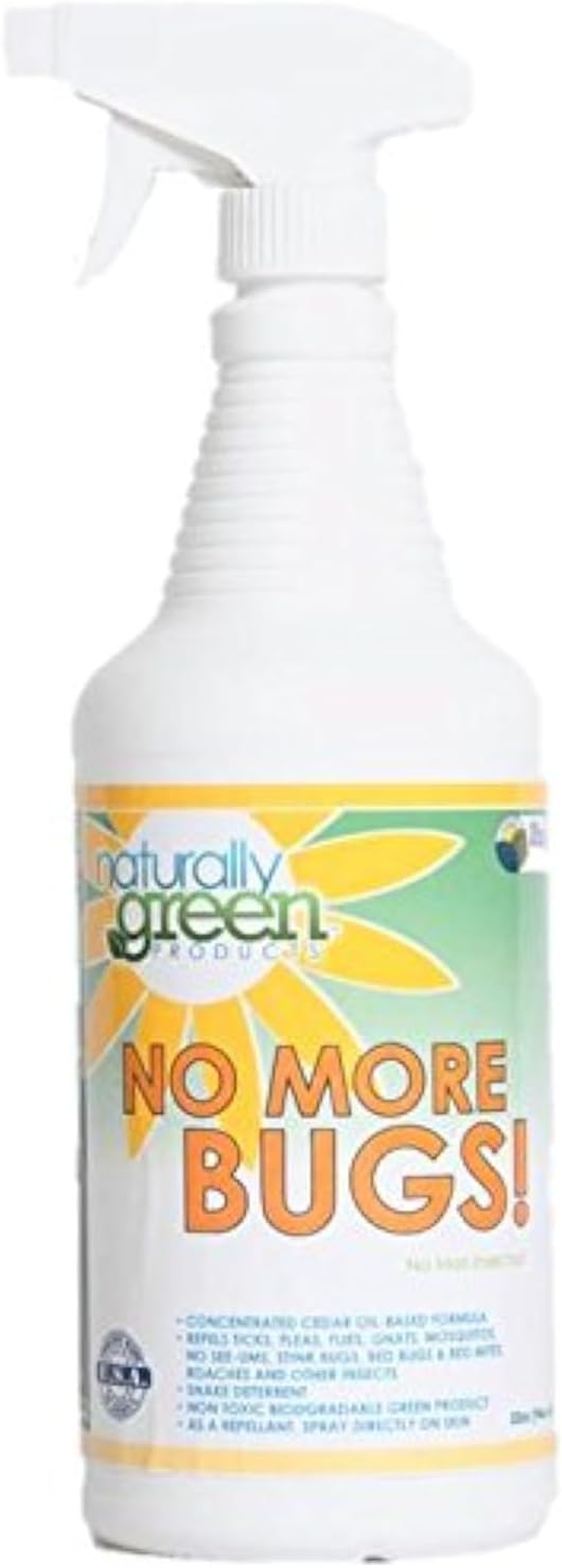 No More Bugs! Naturally Green Products 32oz with Sprayer