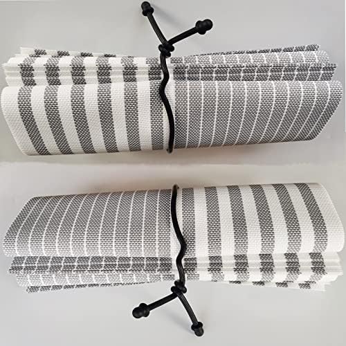 5Pcs 18in Silicone Cable Tie, Steel-Cord Twist Ties, Organizer