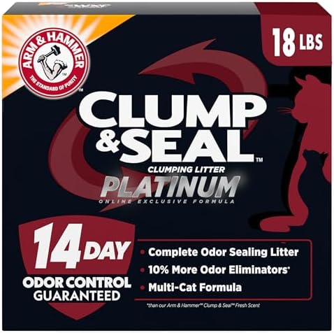 ARM & HAMMER Slide Platinum Easy Clean-Up Clumping Cat Litter, 18 lbs