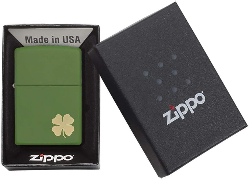 Zippo Clover Design Pocket Lighter, High Polish Chrome, One Size (ZO24699)