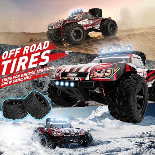 1:18 4WD RC Car 25 MPH for Teens Adults Off-Road Truck | IPX4 Waterproof, Oil-Shocks, Dual 1500mAh, 80m 2.4GHz Remote