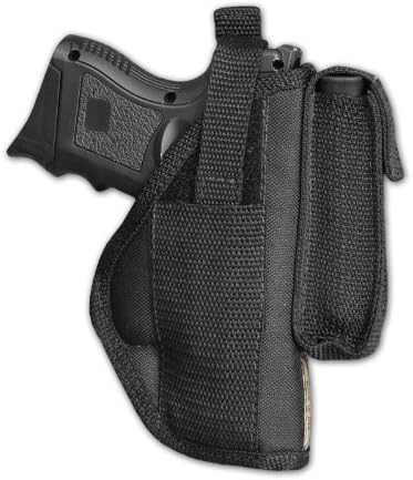 Barsony New Gun OWB Belt Holster w/Magazine Pouch for Compact 9mm 40 45 Pistols