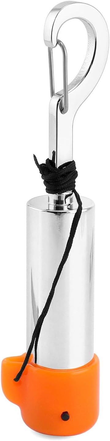 QWORK Scuba Diving Underwater Shaker with Clip, Non-Corrosive Metal Rattle Stick