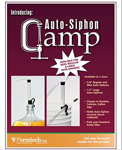 Fermtech Mini 14" Long Deluxe Siphoning Kit – Complete Home Brewing Equipment for Beer, Wine, Mead, and Craft Brew Making, Includes Auto Siphon Pump