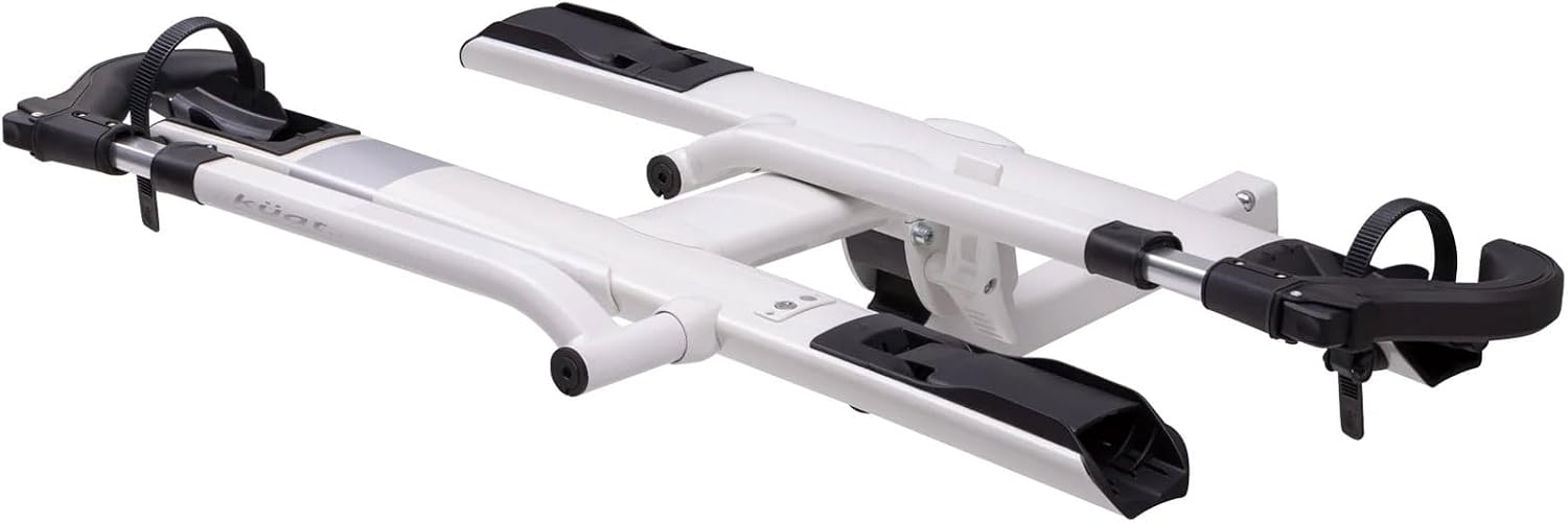 Kuat Sherpa 2.0 Compact 2-Bike Transporting Hitch Rack | Durable Lightweight Aluminum Compact 2-Bike Transporting Hitch Rack w/Cable Lock & Foldable Tire Cradles, 40 Lbs per Tray